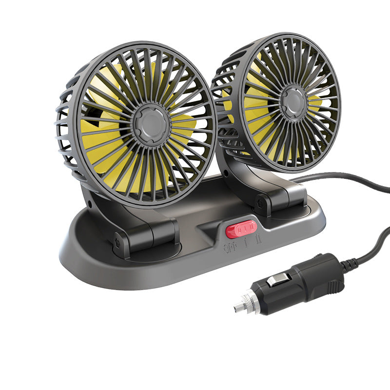 Gluschwein - Doppelkopf-Auto-Kühlung Luftumwälzung Fan 12V
