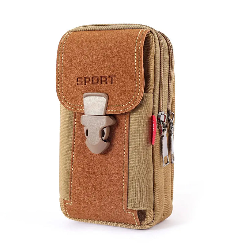 Gluschwein - Multifunktionale Gürtel-Handytasche für Herren Khaki B