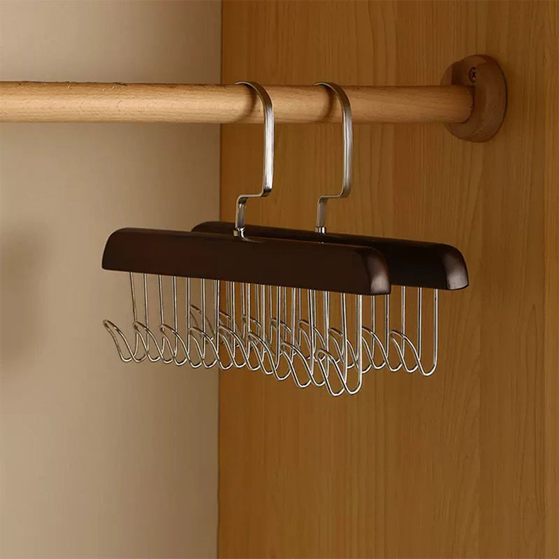 Gluschwein - Rutschfeste Garderobe mit mehreren Haken Dunkelbraun