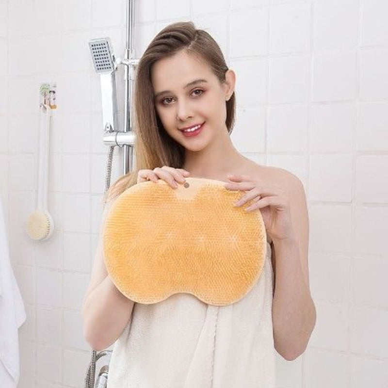 Gluschwein - Fuß- und Rückenschrubber für die Dusche, Massagepad gelb