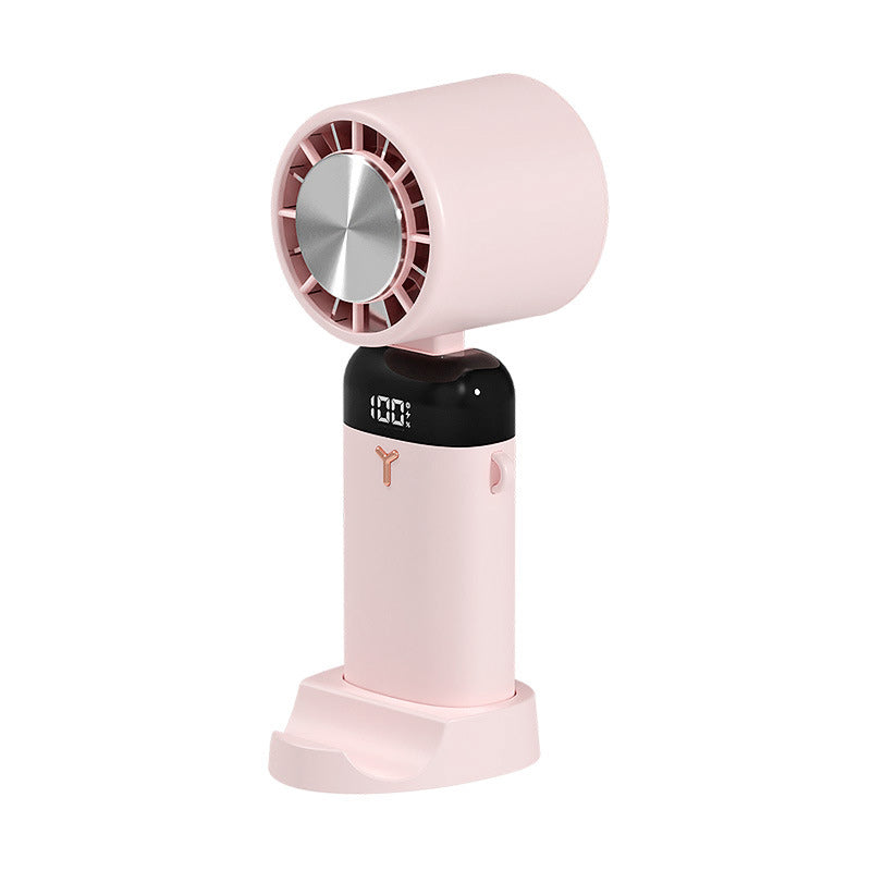 Gluschwein - Tragbarer elektrischer Handventilator rosa Ohne Ventilatorflügel