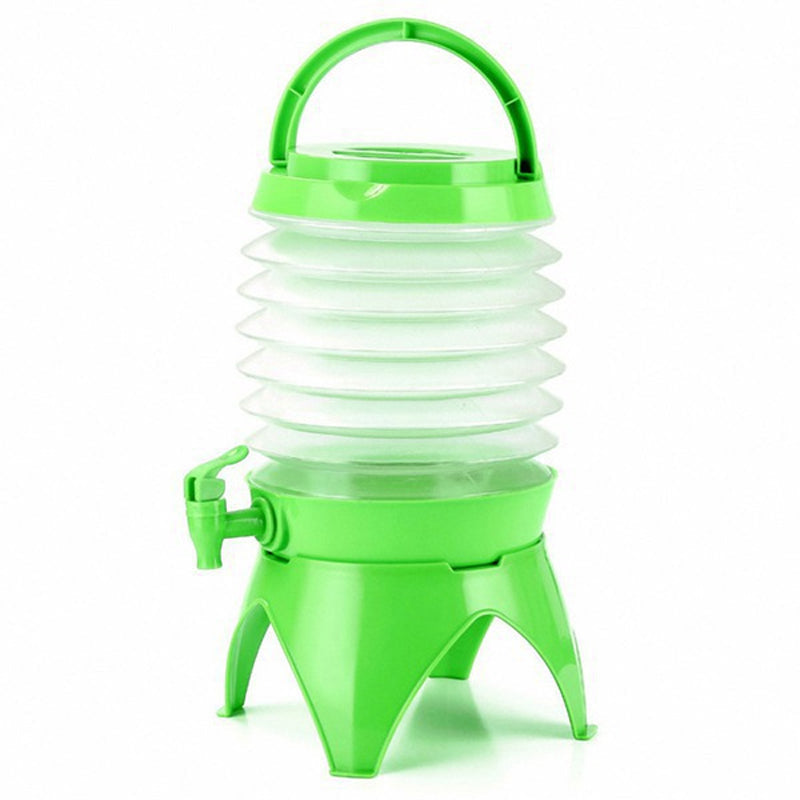 Gluschwein - Zusammenklappbarer Wasserbehälter mit Wasserhahn grün 5.5 L