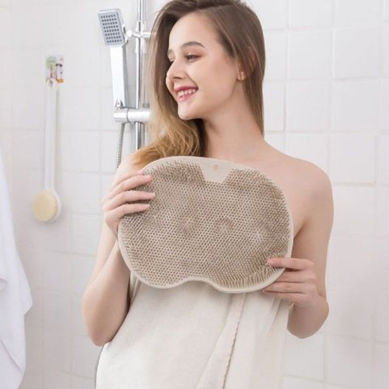 Gluschwein - Fuß- und Rückenschrubber für die Dusche, Massagepad braun
