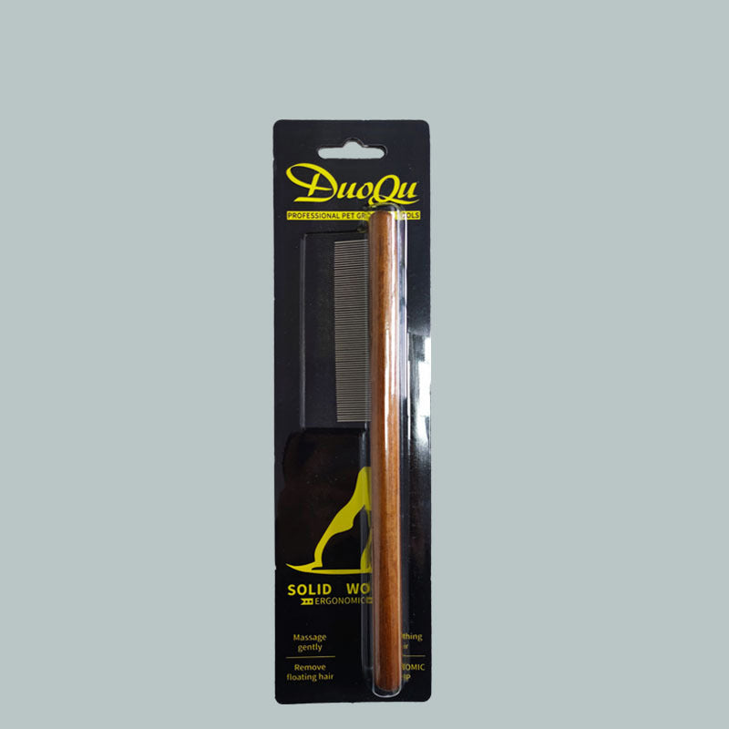 Gluschwein - Pet Knot Comb with Wooden Handle 78 needles for dense teeth