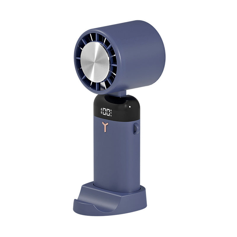 Gluschwein - Tragbarer elektrischer Handventilator blau Ohne Ventilatorflügel