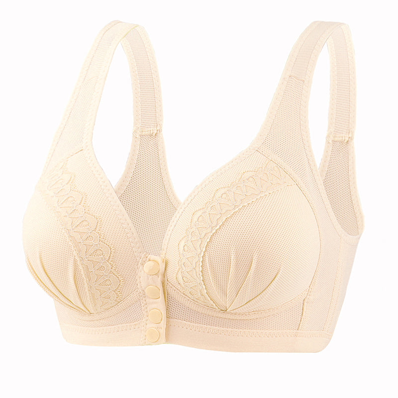Gluschwein - Einfarbiger BH mit Schnalle vorne Beige