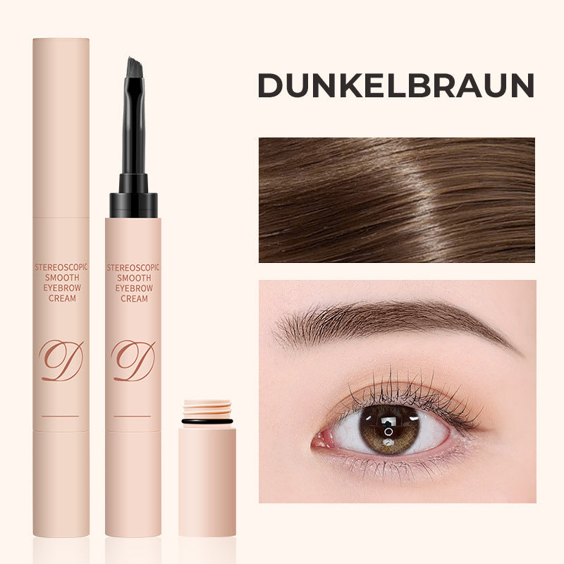 Gluschwein - Dreidimensionaler Wasserfester Glatter Augenbrauenstift 02# Dunkelbraun