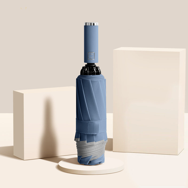 Gluschwein - Am Fahrzeug Montierter, Faltbarer Automatik-Regen- Oder Sonnenscheinschirm Mit Doppeltem Verwendungszweck Blue 1