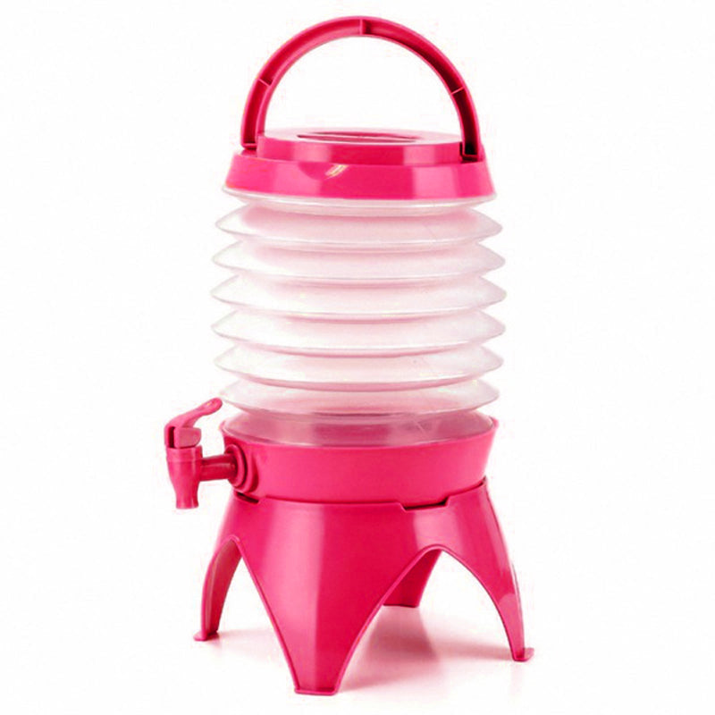 Gluschwein - Zusammenklappbarer Wasserbehälter mit Wasserhahn rot 3.5 L