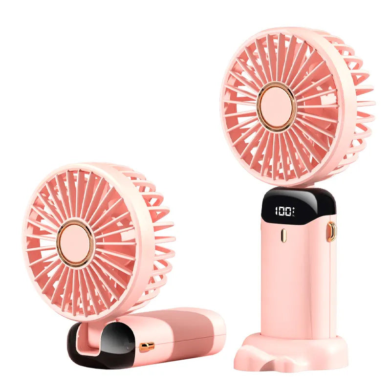 Gluschwein - Tragbarer elektrischer Handventilator rosa With Fan Blade