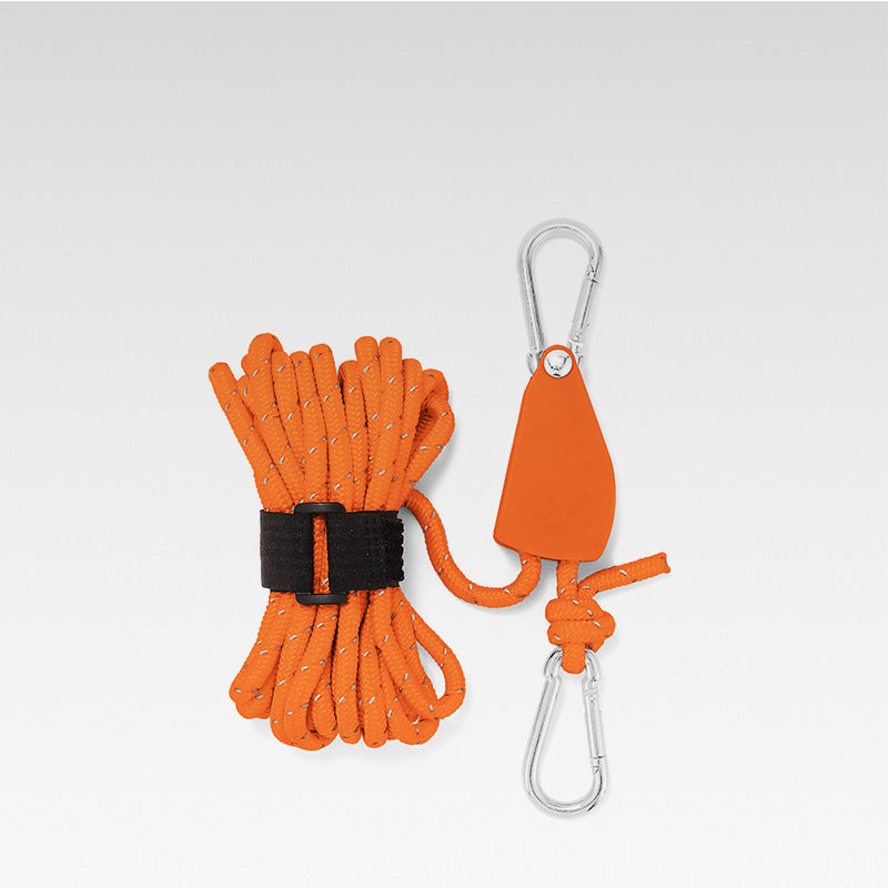 Gluschwein - Windfestes Seil zur Einstellung der Riemenscheibe Orange groß