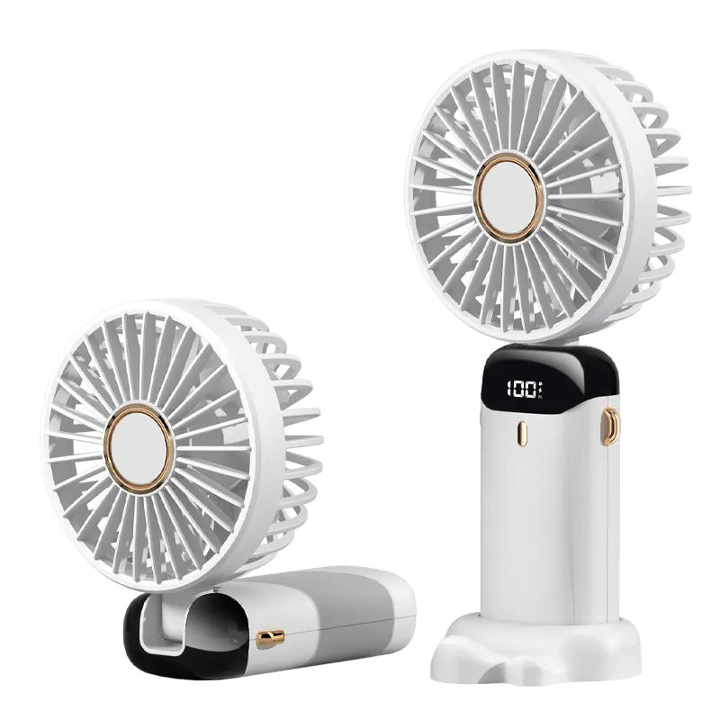 Gluschwein - Tragbarer elektrischer Handventilator weiß With Fan Blade