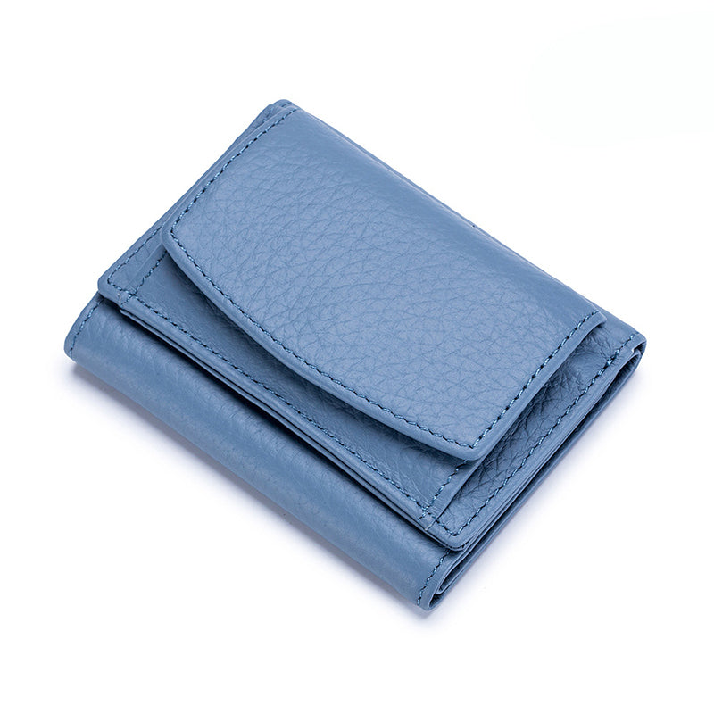 Gluschwein - Faltbare kurze Geldbörse für Damen Blau