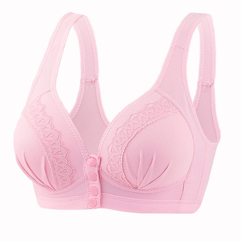 Gluschwein - Einfarbiger BH mit Schnalle vorne Rosa