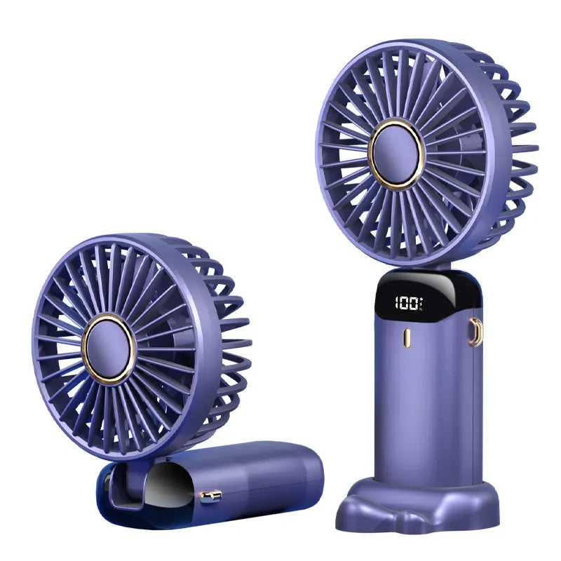 Gluschwein - Tragbarer elektrischer Handventilator blau With Fan Blade