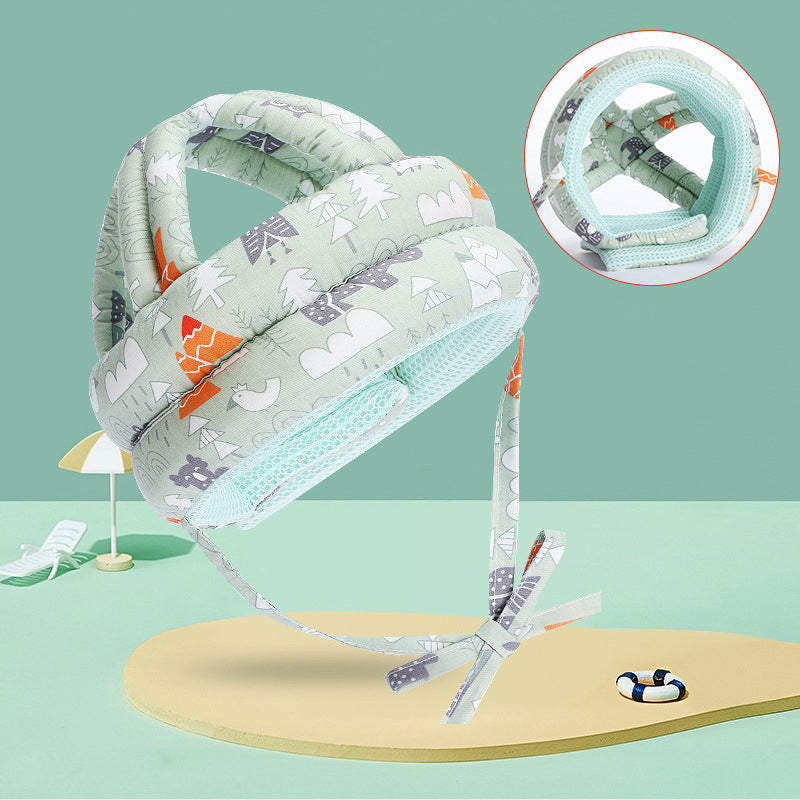 Gluschwein - Babykopf-Schutzhelm Grün atmungsaktives Netz