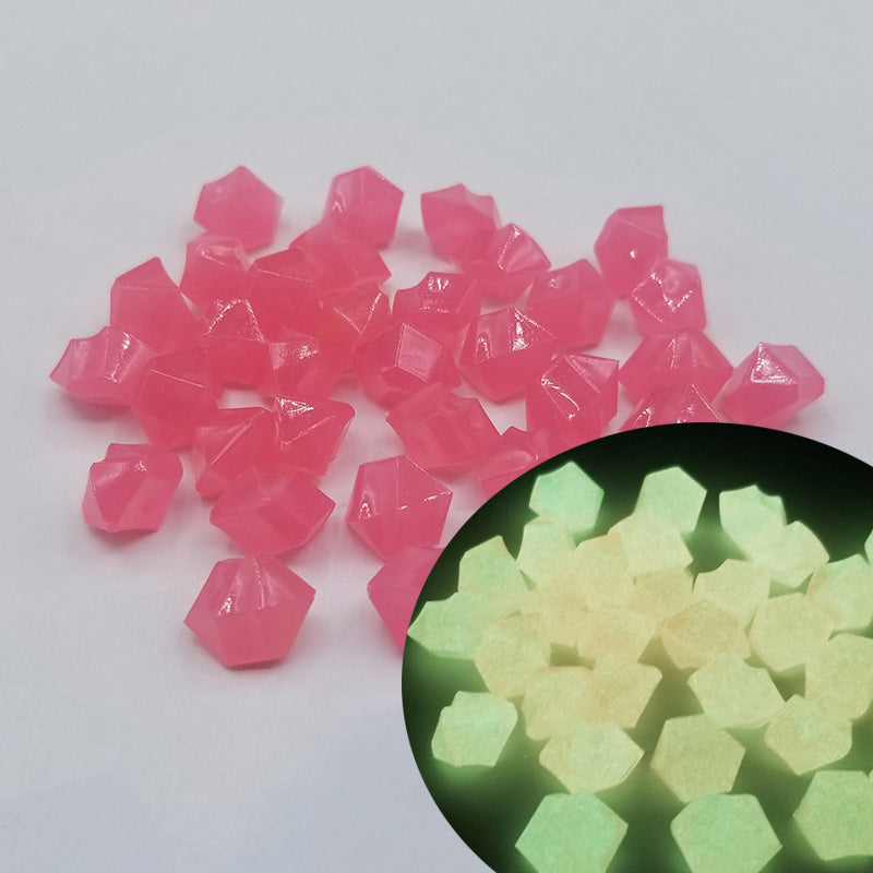 Gluschwein - Mini Leuchtende Edelsteine Rosa 14*11mm