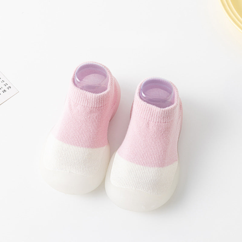 Chaussures de première marche antidérapantes à semelle souple pour bébé