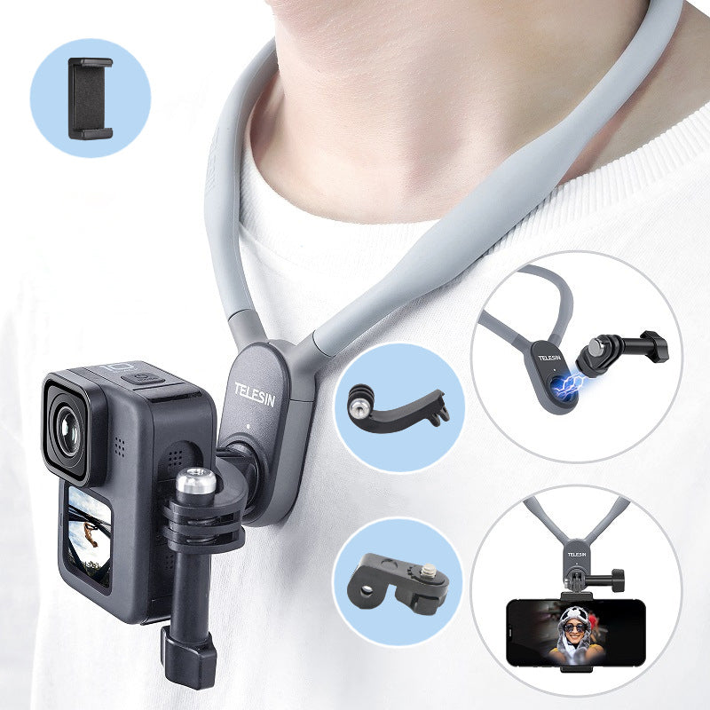 Gluschwein - U-förmige Halshalterung für Sportkameras Center + mobile phone clip set