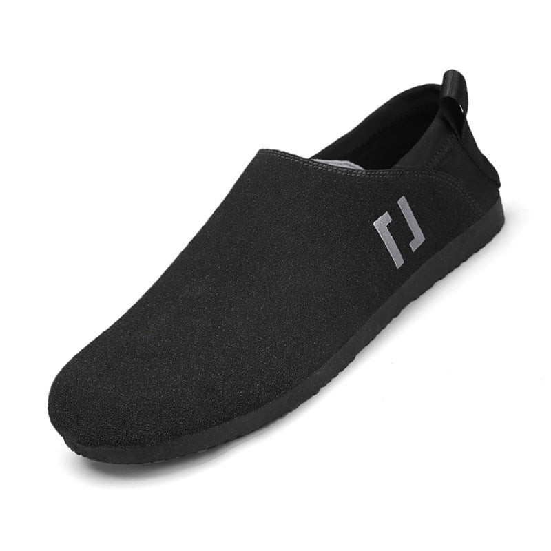 Gluschwein - Herren Leichte Slip-On Schuhe Schwarz