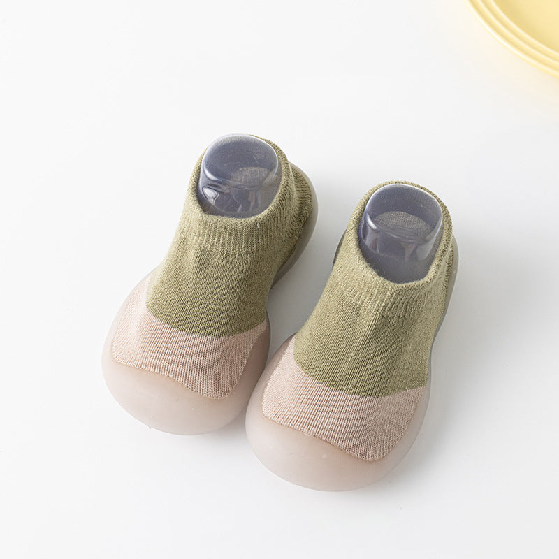 Chaussures de première marche antidérapantes à semelle souple pour bébé