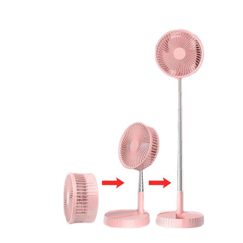 Gluschwein - Tragbarer wiederaufladbarer faltbarer Teleskop-Bodenventilator