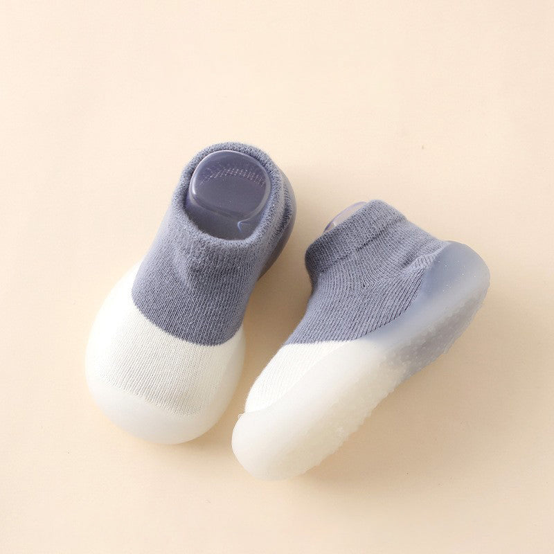 Chaussures de première marche antidérapantes à semelle souple pour bébé