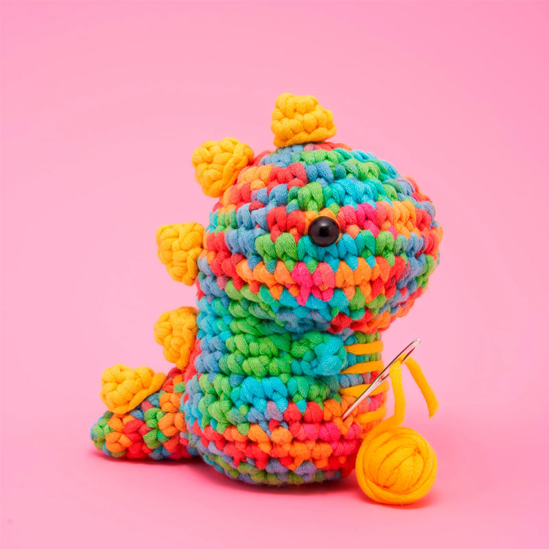 Gluschwein - Bunte gehäkelte Dinosaurier