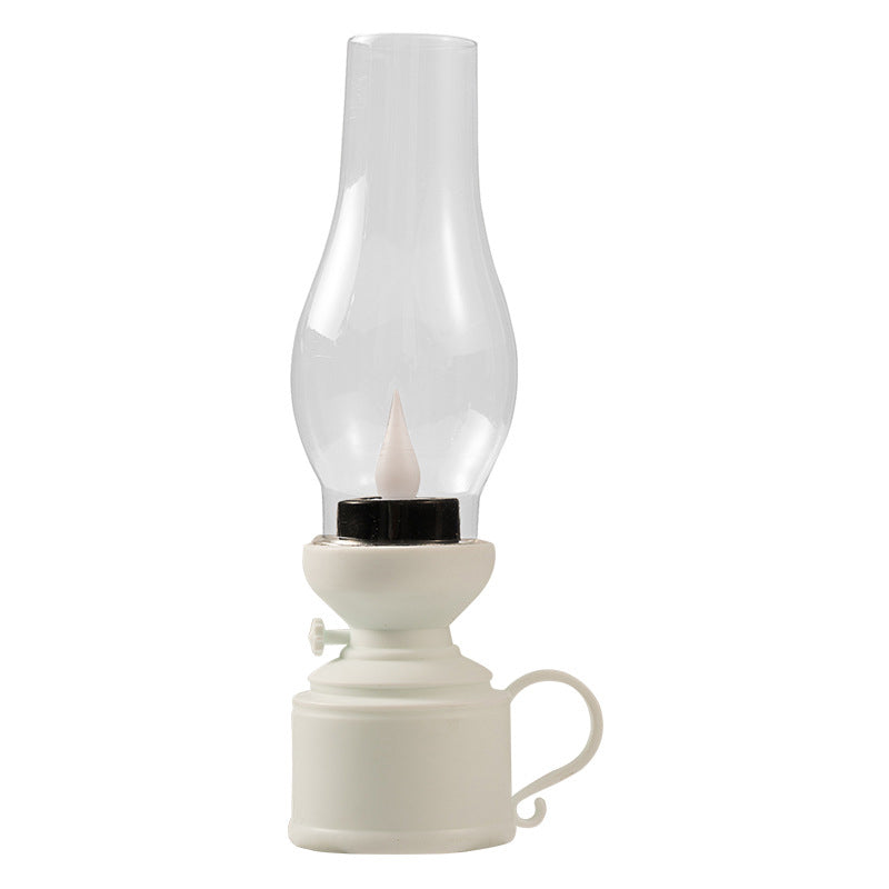 Décoration de Noël de style rétro avec lampe à pétrole électronique lumineuse