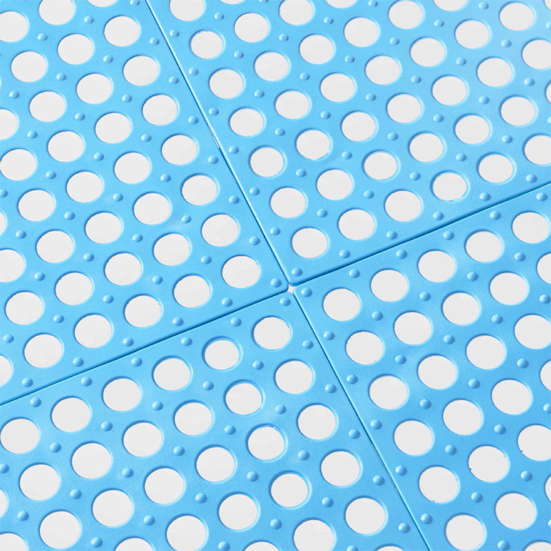 Gluschwein - Bathroom PVC spliceable non-slip mat(4 Stück) 4 pcs blue