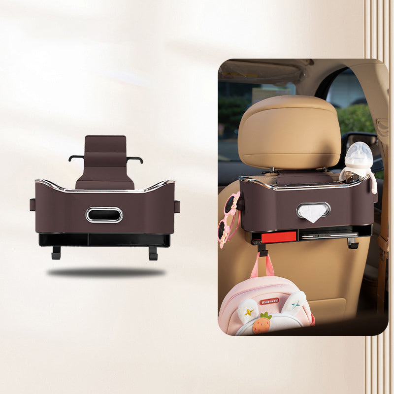 Boîte de rangement multifonctionnelle pour dossier de siège de voiture