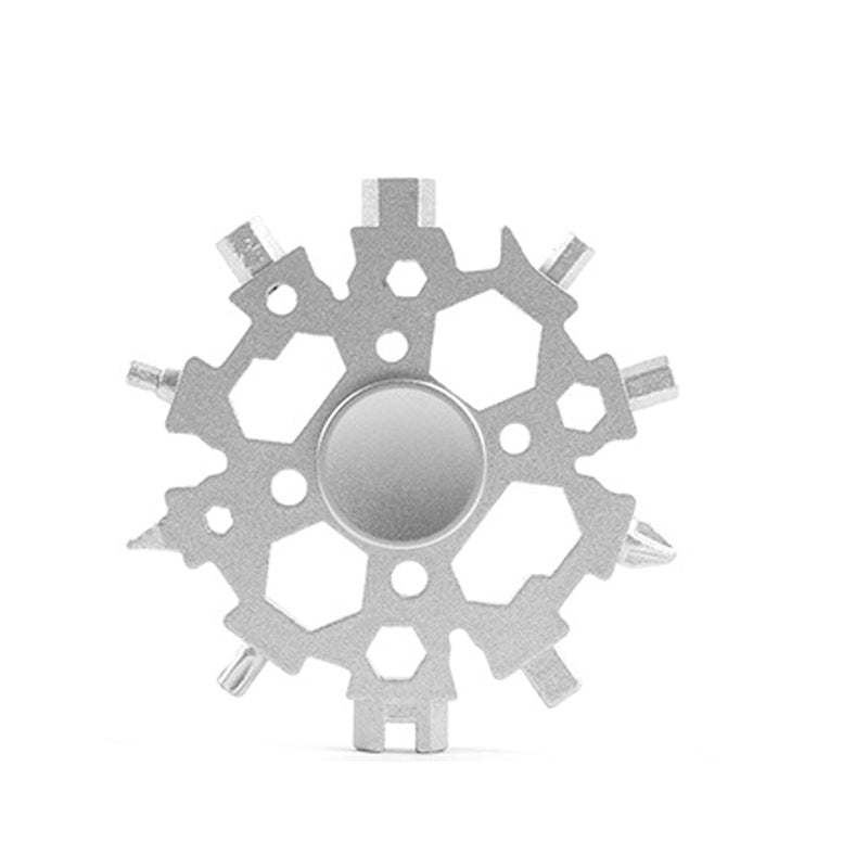 Gluschwein - 23-in-1 Snowflakefidget spinner Multitool All Silver