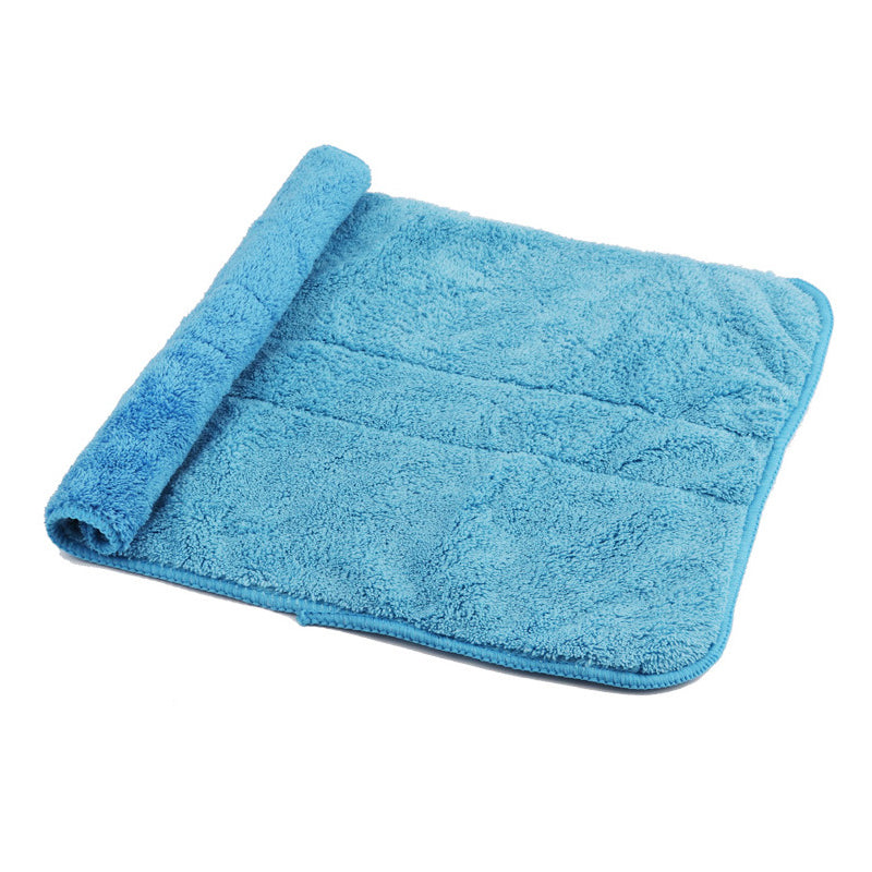 Gluschwein - Doppellagiger Dicker Korallenvlies-Lappen Hellblau 25*35cm
