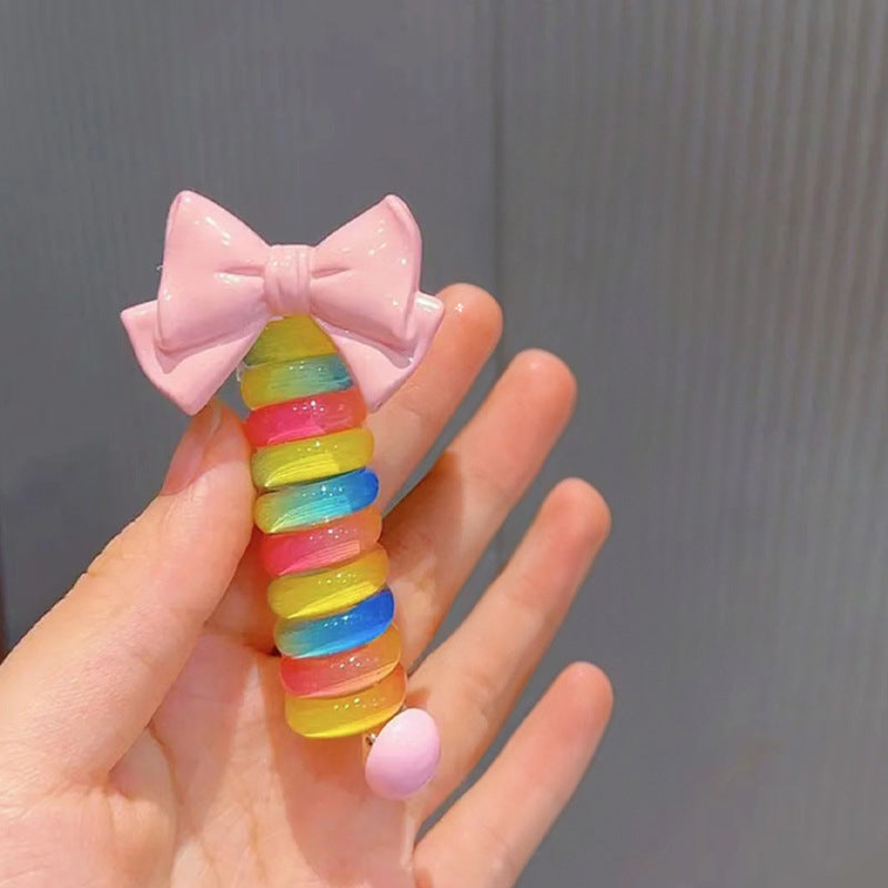 Gluschwein - Bunte Telefondraht-Haarbänder für Kinder PINKER BOGEN
