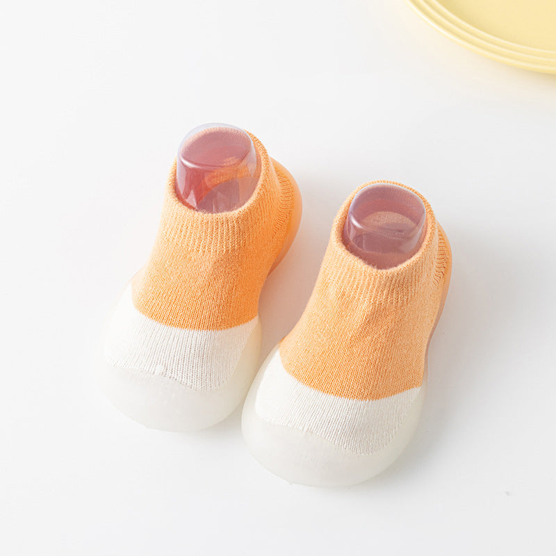 Chaussures de première marche antidérapantes à semelle souple pour bébé