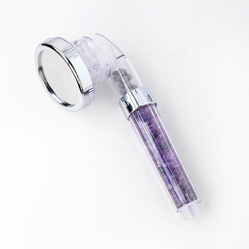 Gluschwein - Crystal Gravel Duschkopf Multi-Filter-Duschkopf Amethyst