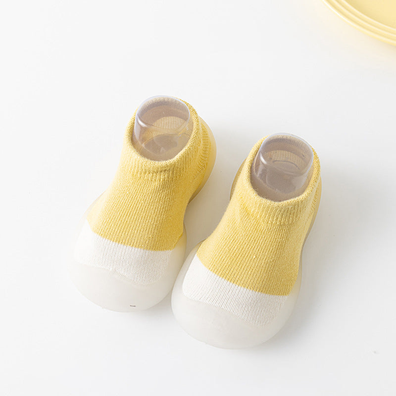 Chaussures de première marche antidérapantes à semelle souple pour bébé