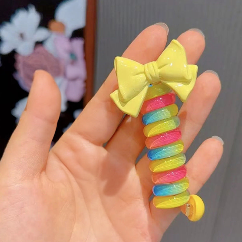 Gluschwein - Bunte Telefondraht-Haarbänder für Kinder GELBER BOGEN