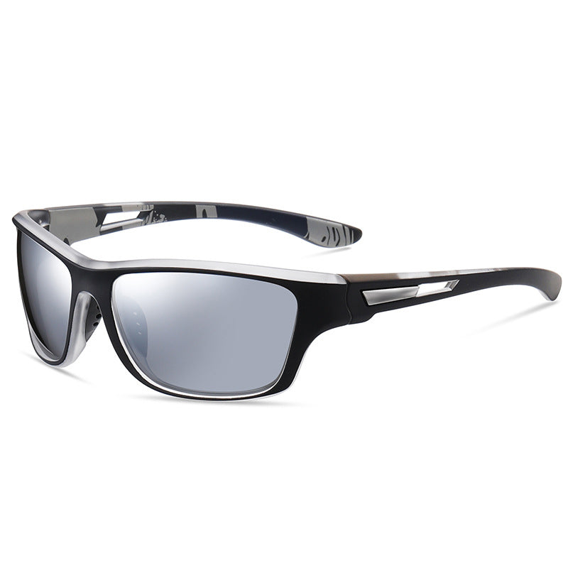 Gluschwein - Outdoor-Sonnenbrille für Herren Schwarzer Rahmen - Silberne Gläser