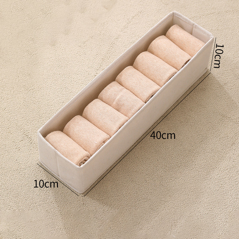 Gluschwein - Aufbewahrungsbox aus Baumwolle mit Sichtfenster Beige Klein
