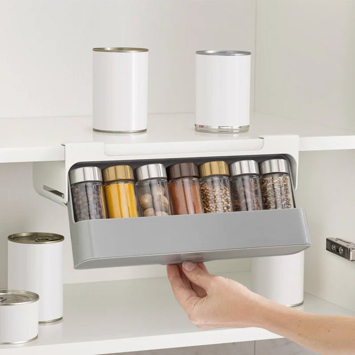 50 % de descuento - GlideShelf - Especiero colgante con cajón extraíble - Oferta limitada