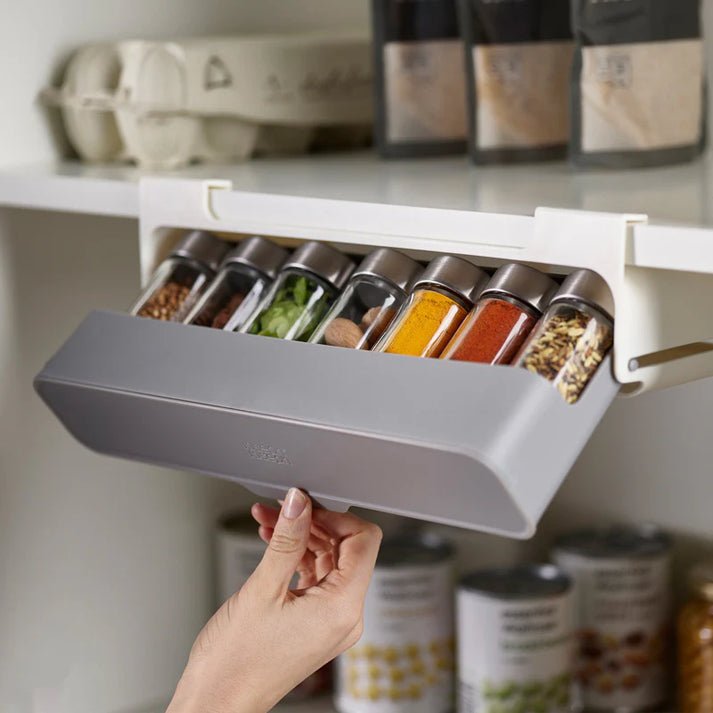 50 % de descuento - GlideShelf - Especiero colgante con cajón extraíble - Oferta limitada