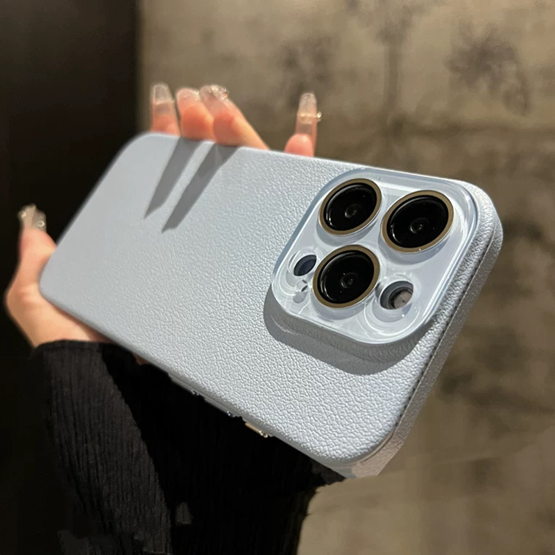 50% de descuento por tiempo limitado | Funda minimalista con textura de cuero para iPhone 12-16