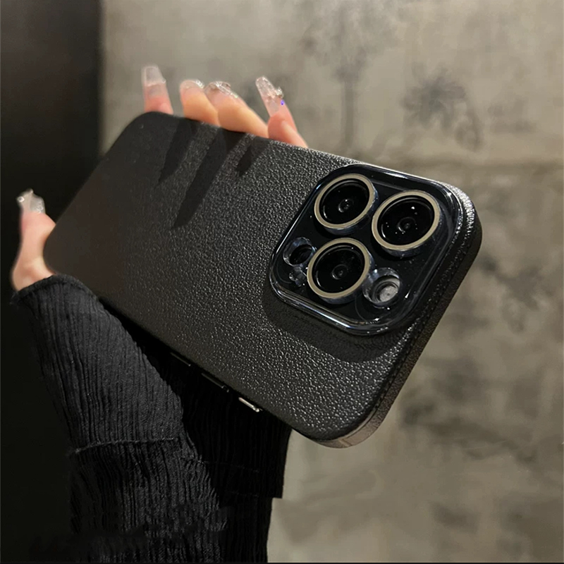 50% de descuento por tiempo limitado | Funda minimalista con textura de cuero para iPhone 12-16