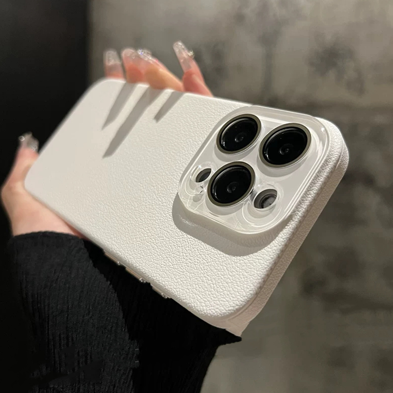 50% de descuento por tiempo limitado | Funda minimalista con textura de cuero para iPhone 12-16