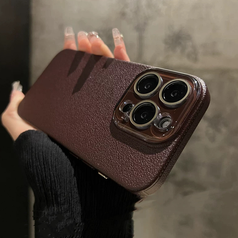 50% de descuento por tiempo limitado | Funda minimalista con textura de cuero para iPhone 12-16