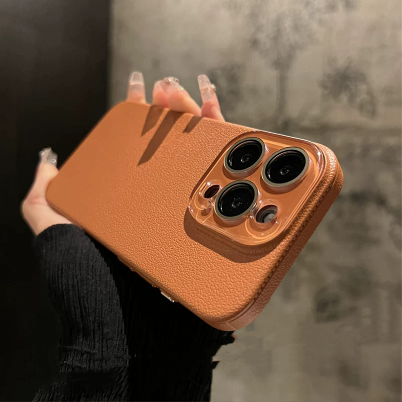 50% de descuento por tiempo limitado | Funda minimalista con textura de cuero para iPhone 12-16