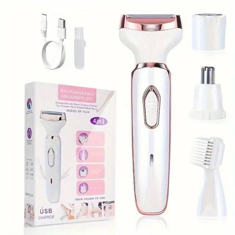 SilkyGlow 4-in-1 Kabelloser Damenrasierer