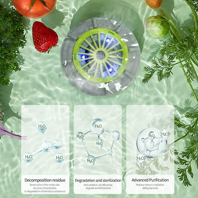FreshSwirl | Potente limpieza por vórtice para frutas y verduras seguras y sin pesticidas