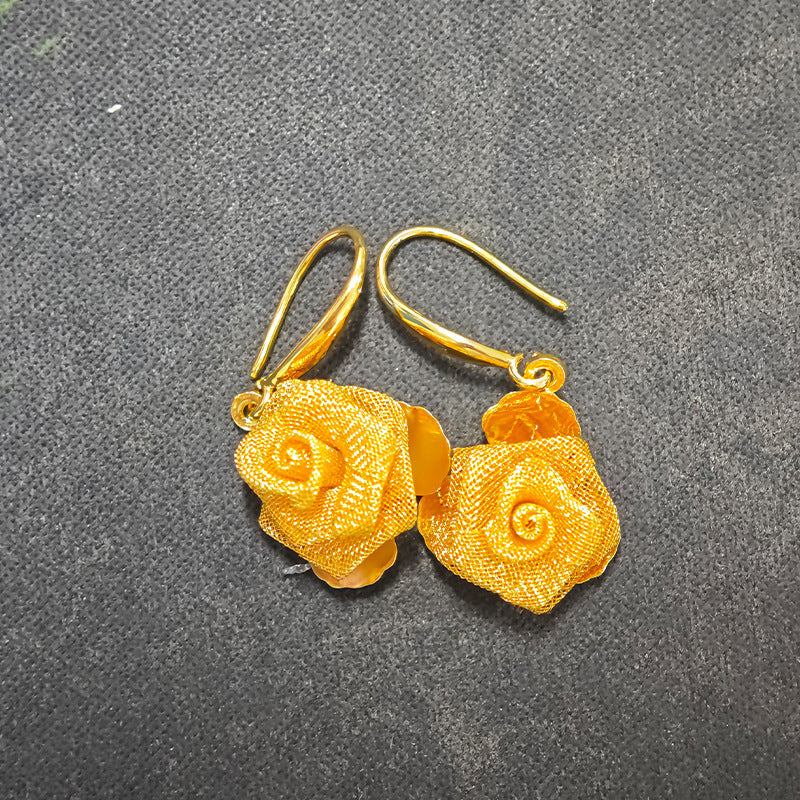 Gluschwein - 🔥Solange der Vorrat reicht 40 % Rabatt!🎉Die goldenen Jahre- Vielseitige goldene Rosen-Ohrringe für Damen